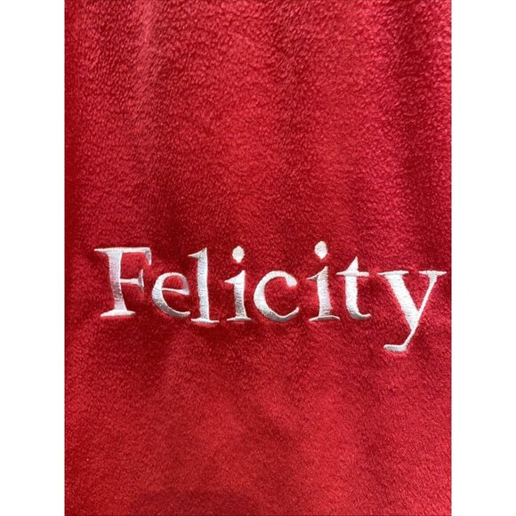 Pottery Barn Kids Felicity Large Red Fleece Santa Bag Sack Christmas Stocking - Picture 2 of 13